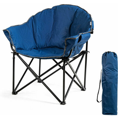 Folding Camping Chair Padded Potable Garden Patio Chair Moon Chair