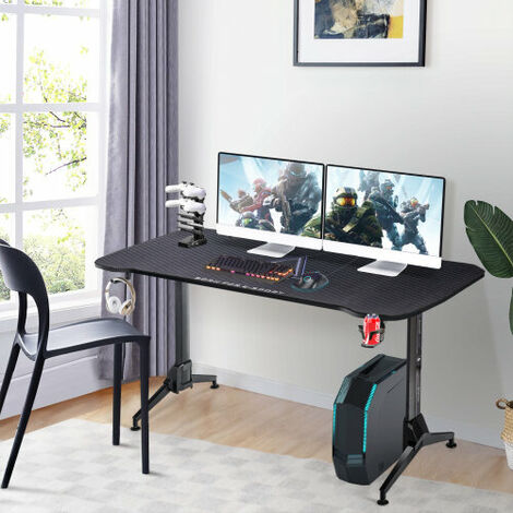 Gaming Computer Desk PC Racing Table USB Game Handle Rack Workstation Study