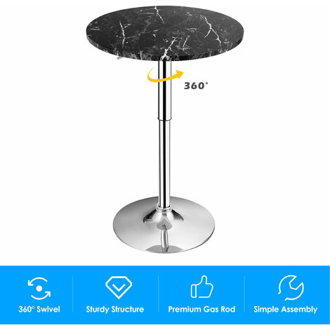 Round marble store bar table