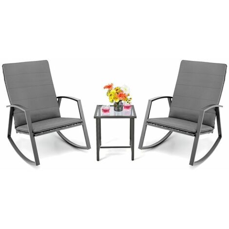 madison padded rocking bistro set 3pc