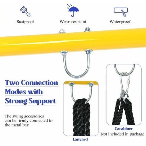 Extra Large Metal Swing Stand Heavy Duty A-Frame Swing Frame W/ Ground Stakes
