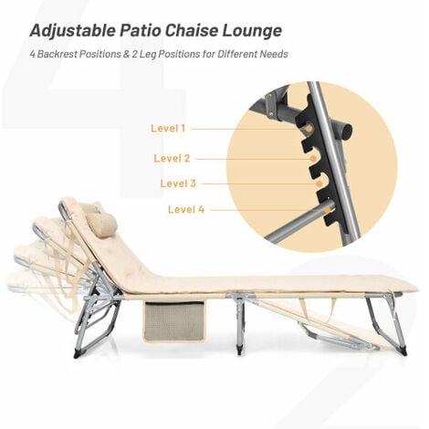 Tri fold deals outdoor chaise lounge