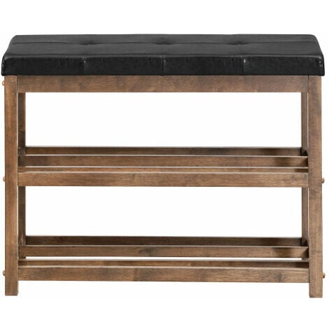 Solid wood hot sale shoe bench