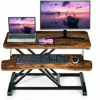 Adjustable Standing Desk Converter Sit to Stand Raiser W/Keyboard Tray