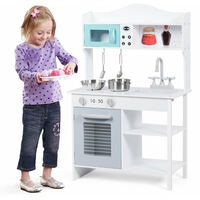 Wooden Kids Play Kitchen Children's Role Play Cooking Set Toy