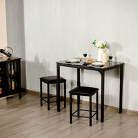 3 Piece Dining Table Set for 2 Kitchen Counter Height Table & Chair Set
