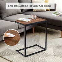 C Shape Industrial Side End Table Sofa Coffee Laptop Table