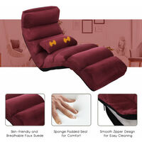 Folding Lazy massage Sofa Lounge Multi-position Adjustable Floor Chair