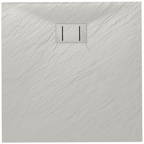 Duschtasse weiß Stein-Effekt mod. Blend 90x90 cm viereckig