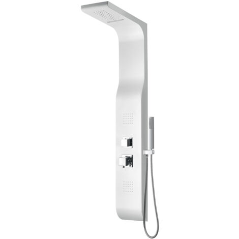 Duschpaneel Massagedüsen Abs weiss Mischbetrieb mod. Marmore