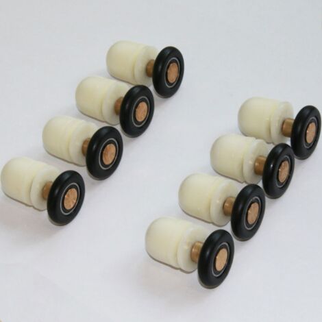 Idralite Ersatz-Gleitrollen-Set Für Roger Duschschiebetür – 8 Rollen, Für Glasstärke 3-6 Mm
