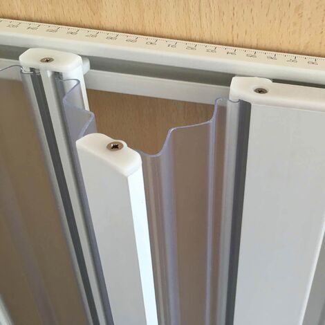 Badewannenaufsatz in pvc Falttür h 150 cm mod. Delfi Seitlich 170 cm mit seitlicher Öffnung