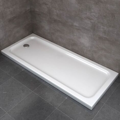 GRG Duschwanne Selene – 70x160x5 Cm, Rechteckig Aus Verstärktem ABS – Inkl. Ablaufgarnitur