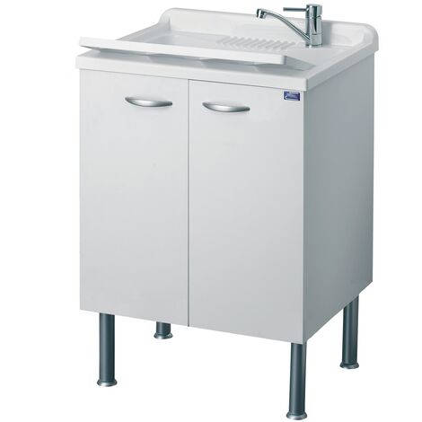 Waschbecken mit Schrank Weiss 60x60 cm mod. Eco