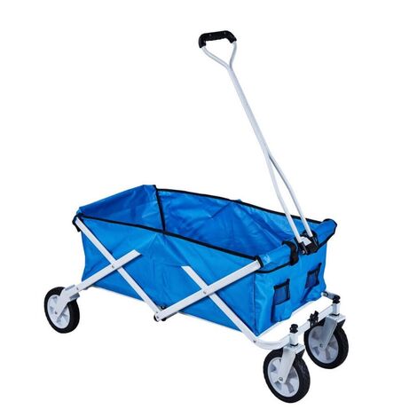 Faltbarer bollerwagen blau aus metall mit abdeckhülle mod. adriatic (1/2)