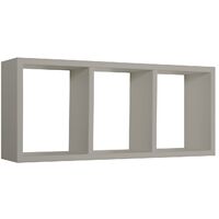 Rechteckiger wandregal mit 3 fächern mod. Tristano farbe taupe