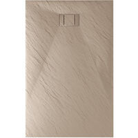 Duschtasse taupe Stein-Effekt mod. Blend 70x140 cm rechteckig