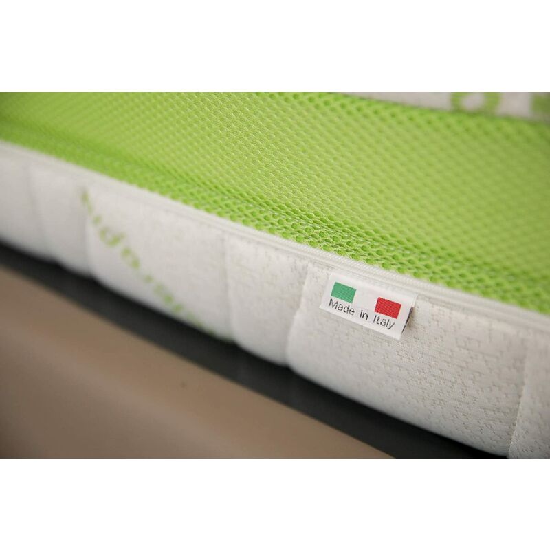 MATERASSI RUSSO - Materasso in Memory Foam a 7 Zone Differenziate Alto  23cm, Sfoderabile in Aloe Vera, Anallergico e Antiacaro (160 X 190 Cm)