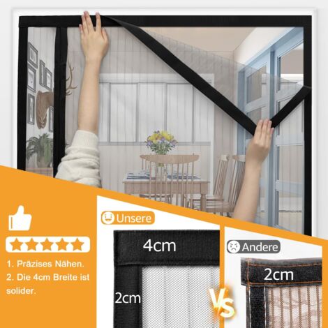 Magnetischer Fliegenvorhang 220 X 215 Cm – Insektenschutz Für Türen & Balkone, Selbstschließend