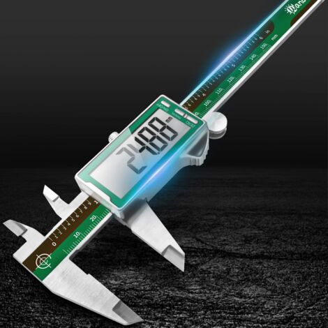 1 Stück Digitaler Messschieber, 0-200mm/8 Zoll Präzision Schublehre Digital Edelstahl, Industrielle Messwerkzeuge großem LCD-Display Digital Caliper Tiefenmesser für Außen- Innen- Stufen und Tiefenmaß