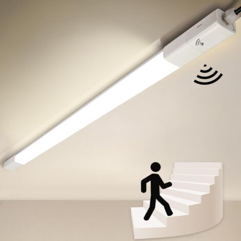 10 Stück LED Feuchtraumleuchte mit Bewegungsmelder, TONFFI 115CM 36W 4100LM LED Sensor Röhre, Linkable Wannenleuchte Werkstattlampe IP65 Wasserfest für Balkon Garage Keller Treppe Flur, Neutralweiß