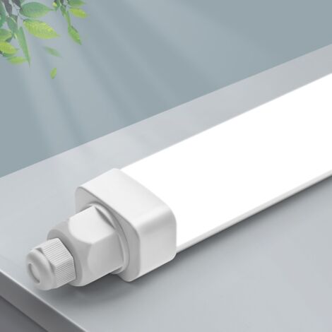 2 Stück Tobeter LED Feuchtraumleuchte 150cm, 45W 4500LM LED Röhre Feuchtraumlampe im Reihenschaltung, IP65 Wasserfest Werkstattlampe für Keller Garage Feuchtraum, Neutralweiß 4000K [ E]