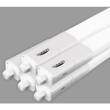 5 Stück  Feuchtraumleuchte LED 115cm, 36W 4320LM LED Deckenleuchte Röhre, Verknüpfbar Werkstattlampe IP65 Wasserfest Leuchte, Feuchtraum Wannenleuchte für Keller Wand Garage, NeutralWeiß 4000K [Energi