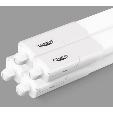 4 Stück Feuchtraumleuchte LED 115cm, 36W 4320LM LED Deckenleuchte Röhre, Verknüpfbar Werkstattlampe IP65 Wasserfest Leuchte, Feuchtraum Wannenleuchte für Keller Wand Garage, NeutralWeiß 4000K [Energi