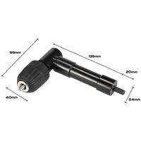Accessoire pour une perceuse Extension de courbure à angle droit de haute qualité 0.8-10mm adaptateur de fixation de perceuse sans fil professionnel à 90 degrés
