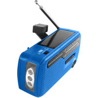 lampe de poche radio à manivelle solaire AM/FM batterie externe de 2000 mAh 