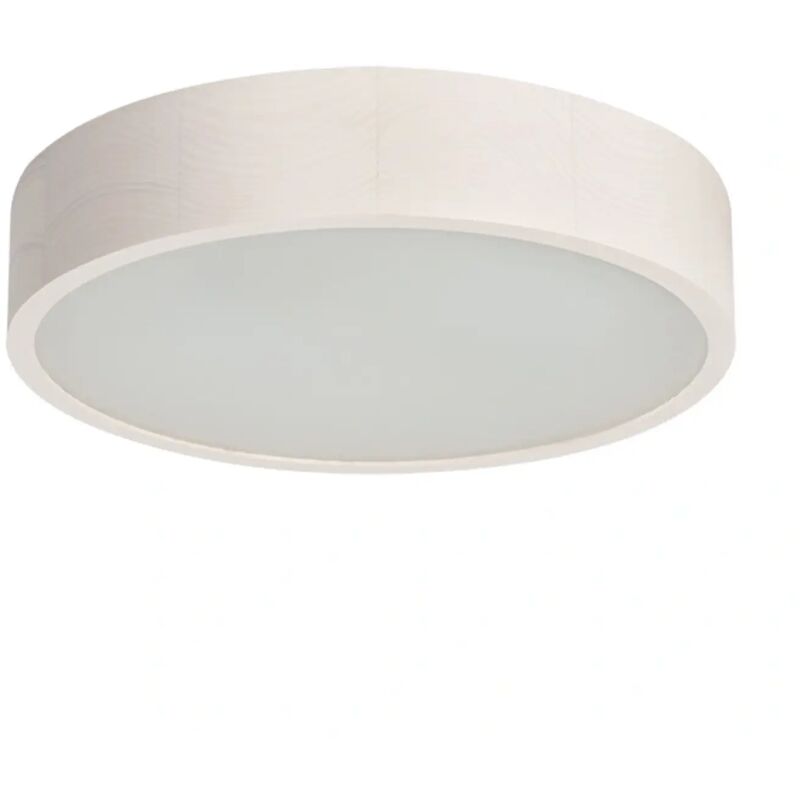 plafoniera lampada parete legno applique bianco legno 375 mm E27 tondo