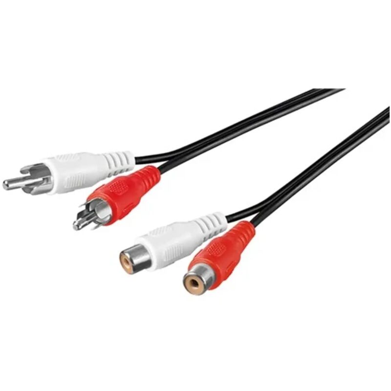 cavo prolunga stereo 2 rca audio sinistro e destro 10 mt