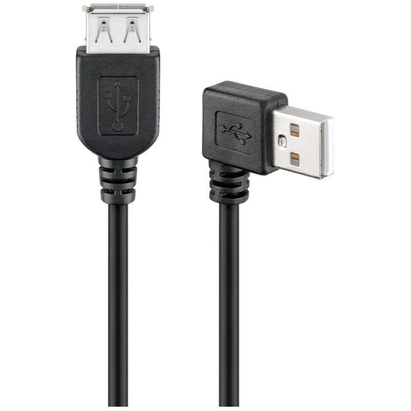 cavo prolunga usb 2.0 spina-presa angolato piatto 90° 30 cm