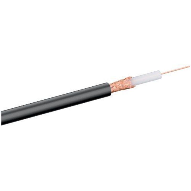 Cavo coassiale RG223, 0,9 mm2, rame, 5,4 mm, 50 ohm, nero