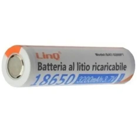 batteria litio 3.7 volt 3200mAh li-ion ricaricabile 1865 1 pezzo
