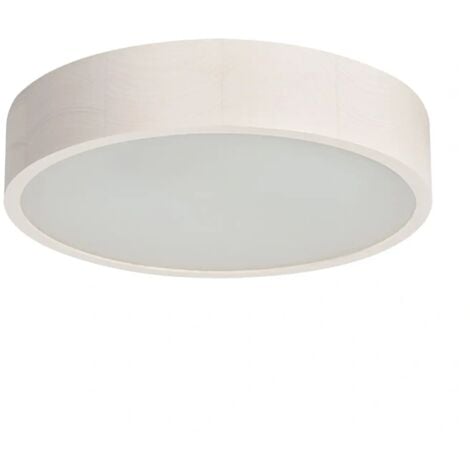 plafoniera lampada parete legno applique bianco legno 375 mm E27 tondo
