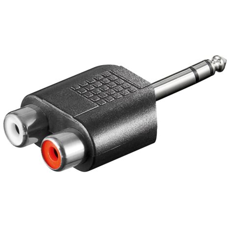 Adattatore jack TRS da 6,3 mm femmina a RCA maschio per lettori audio