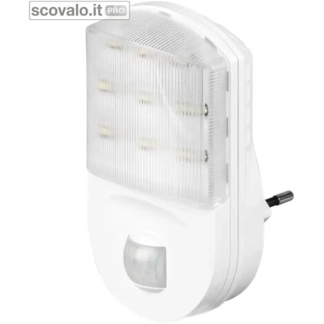 Luce Notturna Con Sensore Movimento OSRAM - Bianco Freddo 4000K, IP54, A Batteria Per Scale E Corridoi