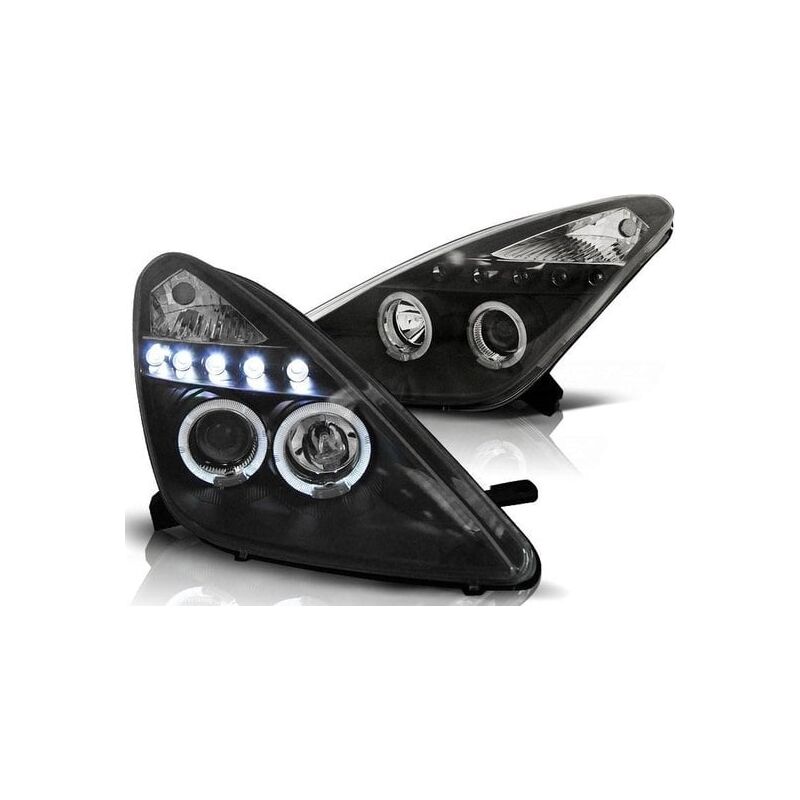 Phares double halo jantes TOYOTA CELICA T230 99-05 ANGEL EYES NOIR