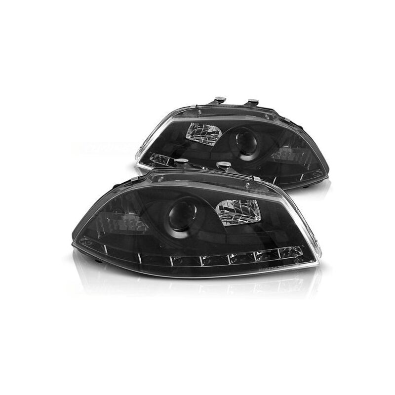 Paire de feux phares Seat Ibiza 6L 02-08 Daylight led noir