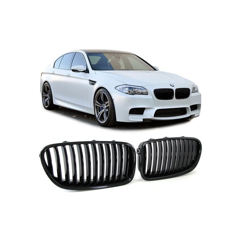 Calandre Avant Noire Brillant Pour BMW Série 5 G30/G31 – Design Sportif à Pont Unique, Plug & Play
