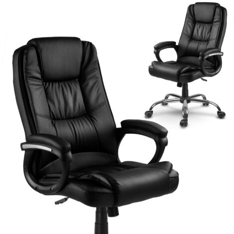 Chaise de bureau ergonomique avec rembourrage supplémentaire - Noir (1/5)