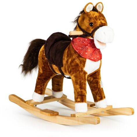 Cheval à bascule Tigre avec musique et socle en bois | ATAA CARS