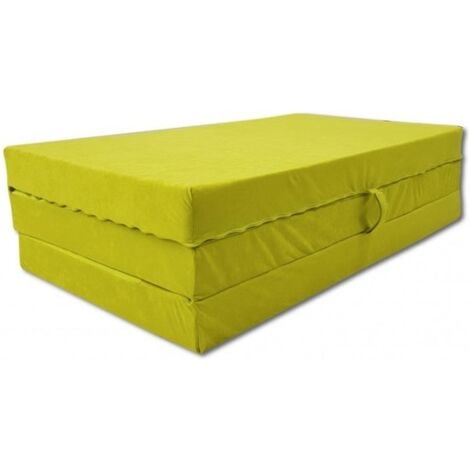 Matelas invité - matelas de camping - matelas de voyage - matelas pliant - 120 x 200 x 10 - vert