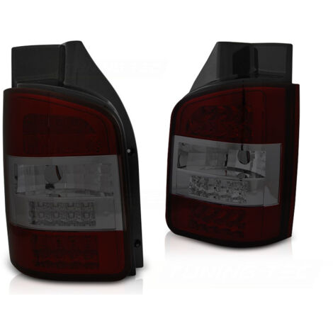 LED Feux arrières pour VW T5 10-15 TRANSPORTER ROUGE FUMÉE (1/4)