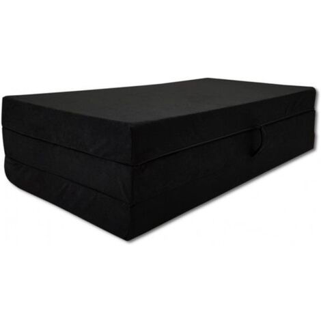 Matelas invité - matelas de camping - matelas de voyage - matelas pliant - 120 x 200 x 10 - noir