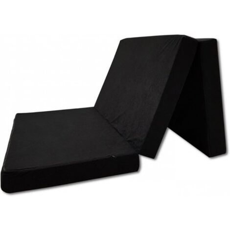 Matelas invité - matelas de camping - matelas de voyage - matelas pliant - 120 x 200 x 10 - noir