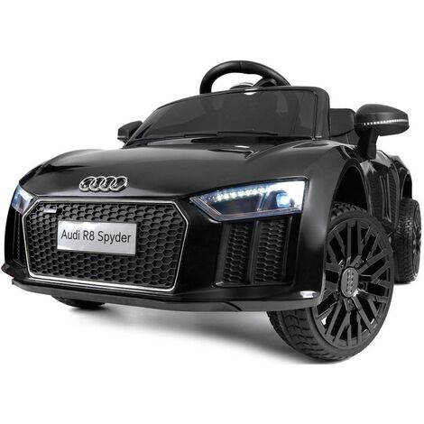 TUFSPRAX Voiture électrique Audi R8 Spyder Rose – 12V, Télécommande 2,4G, Suspensions, Portes Ouvrantes, Pour Enfants De 3 à 6 Ans