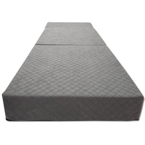Matelas De Camping Pliable Impermeable 3 En 1 Nana Shop - 60 X 200 X 10 Cm Gris - Matelas Invité Voyage Sol