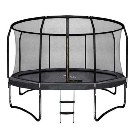Trampoline - 305 cm - avec filet et échelle - jusqu'à 150 kg - noir